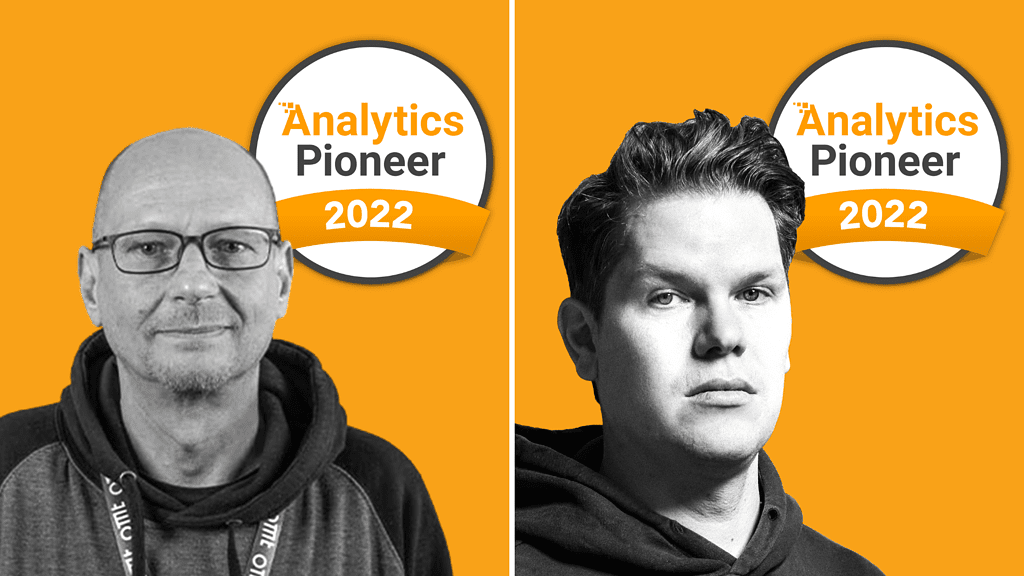 Die Gewinner:innen des Analytics Pioneer Awards: Markus Baersch und Timo Dechau