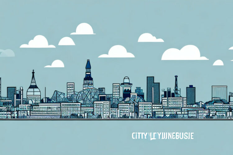 A city skyline featuring duisburg's iconic landmarks